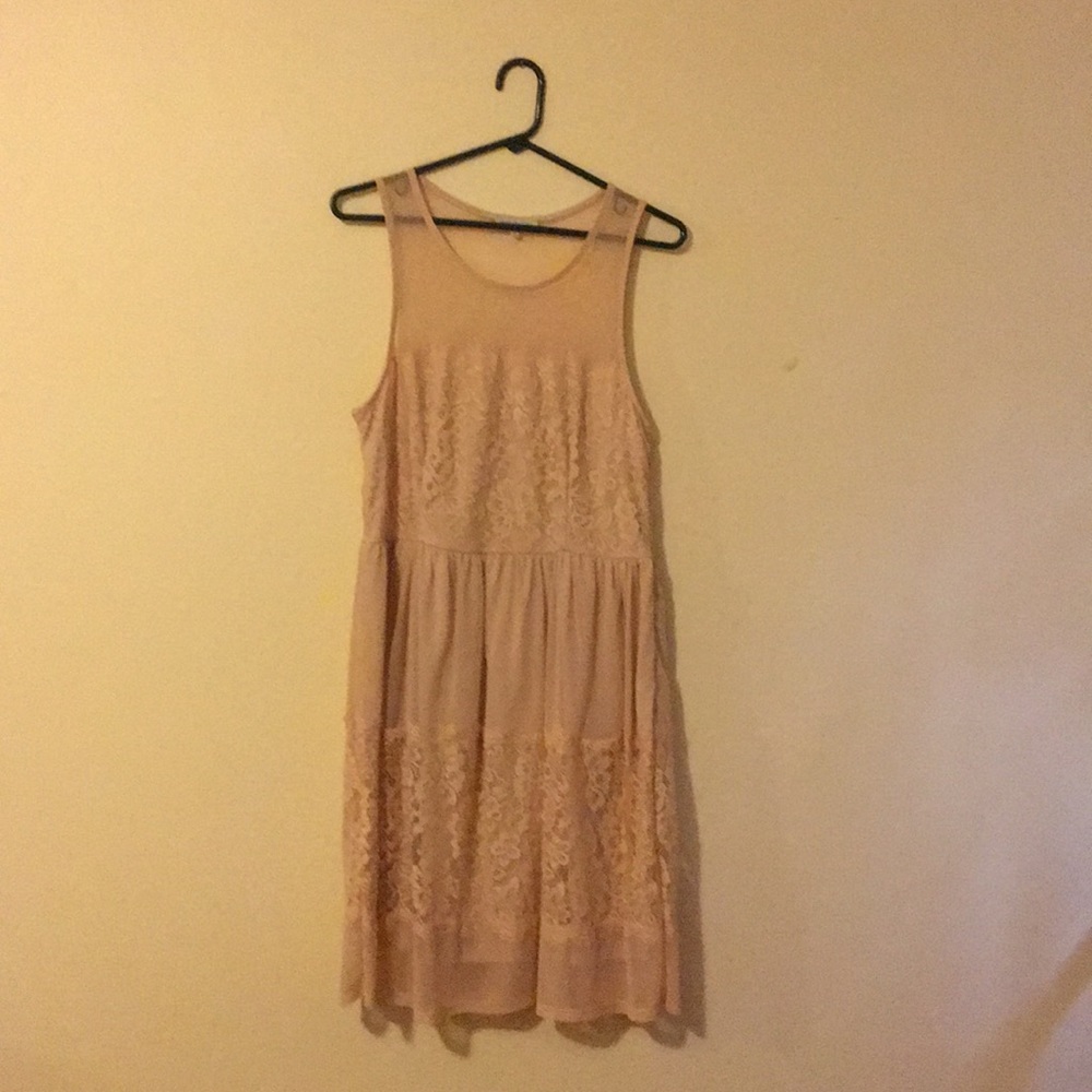 Charlotte Russe Nude Lace Dress